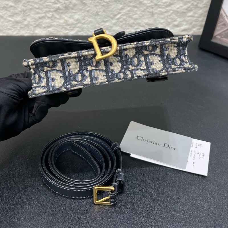 98新Dior迪奧Oblique saddle老花馬鞍腰包胸包-4