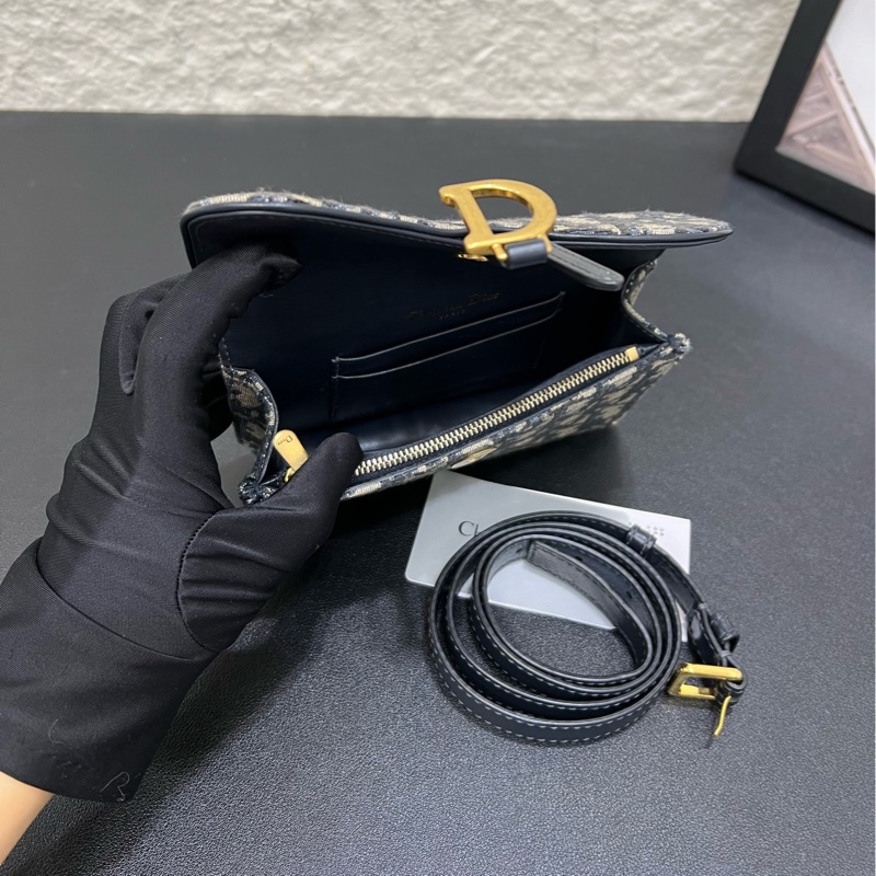 98新Dior迪奧Oblique saddle老花馬鞍腰包胸包-6
