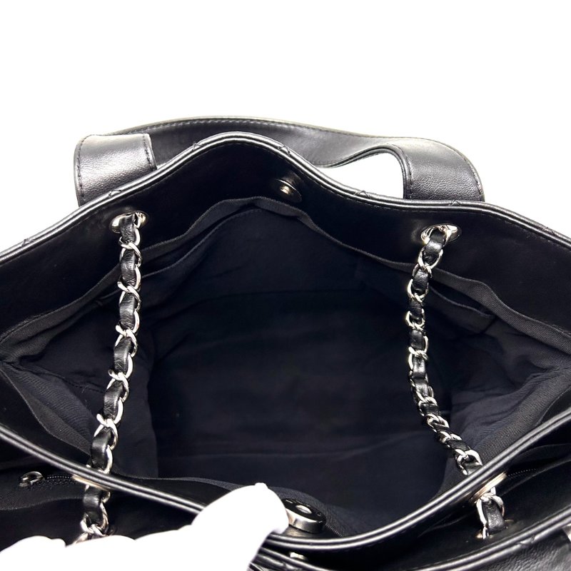 ️CHANEL 黑銀中古手提肩背斜背托特包 32*27*8.5 98新配件塵袋保卡-5