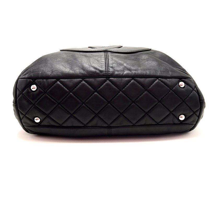 ️CHANEL 黑銀中古手提肩背斜背托特包 32*27*8.5 98新配件塵袋保卡-6