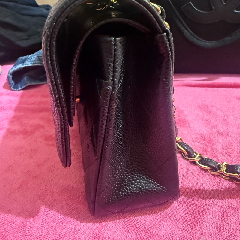 CHANEL CF中號 黑金-2
