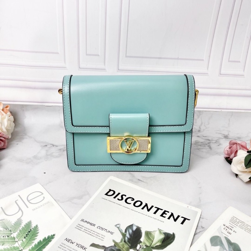 LV DAUPHINE 藍色肩背包20×15×8cm 9新 配件塵袋-2