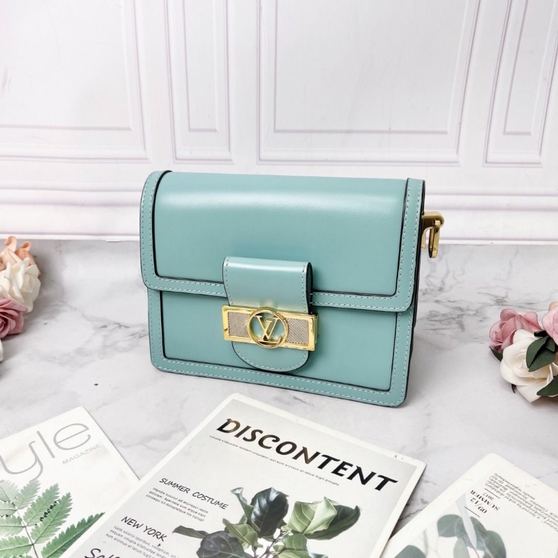 LV DAUPHINE 藍色肩背包20×15×8cm 9新 配件塵袋-4