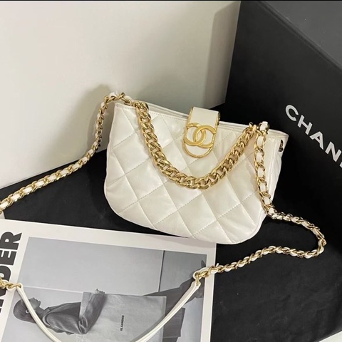 Chanel 23b新款白金元寶mini hobo芯片款 16cm