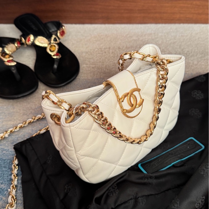 Chanel 23b新款白金元寶mini hobo芯片款 16cm-2