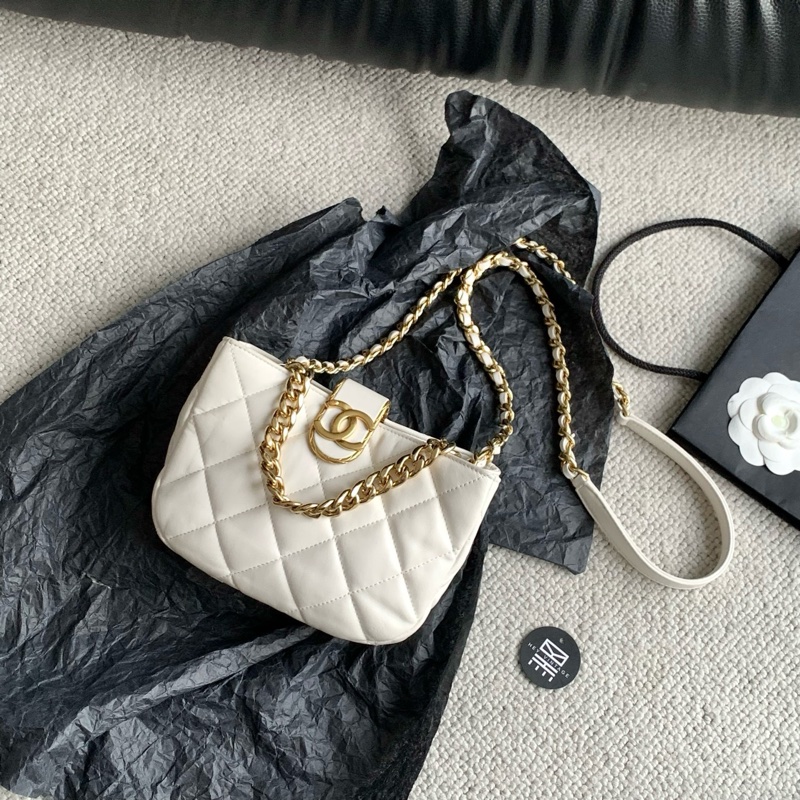 Chanel 23b新款白金元寶mini hobo芯片款 16cm-3