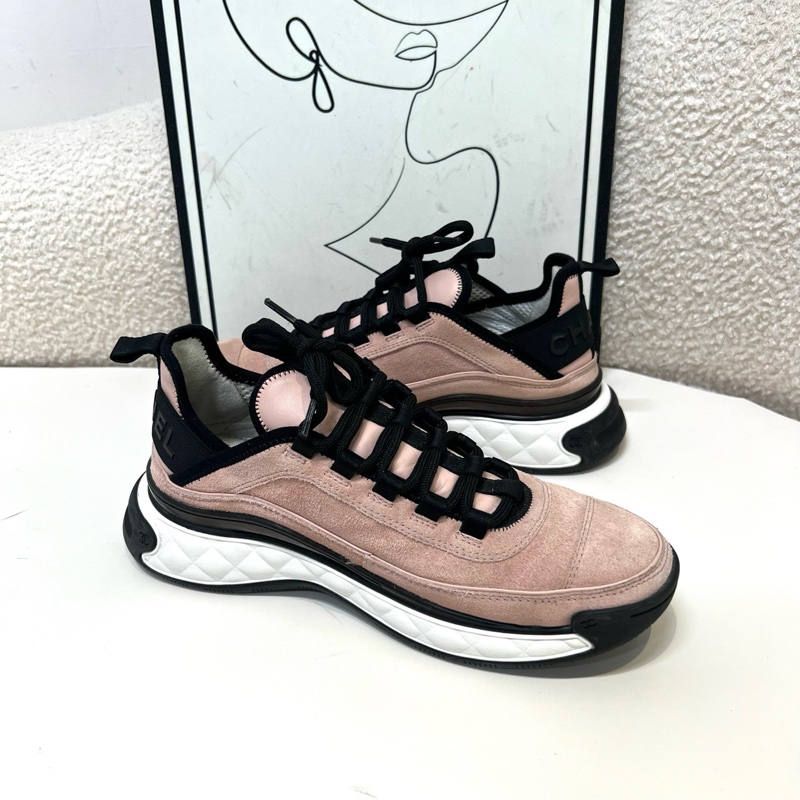 CHANEL/香奈兒 黑粉熊貓雙C休閒鞋 尺碼:39碼 時尚經典百搭-4