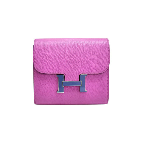 玉蘭紫色 Epsom牛皮 Constance Compact 兩折 中夾 C刻【HERMES 愛馬仕】
