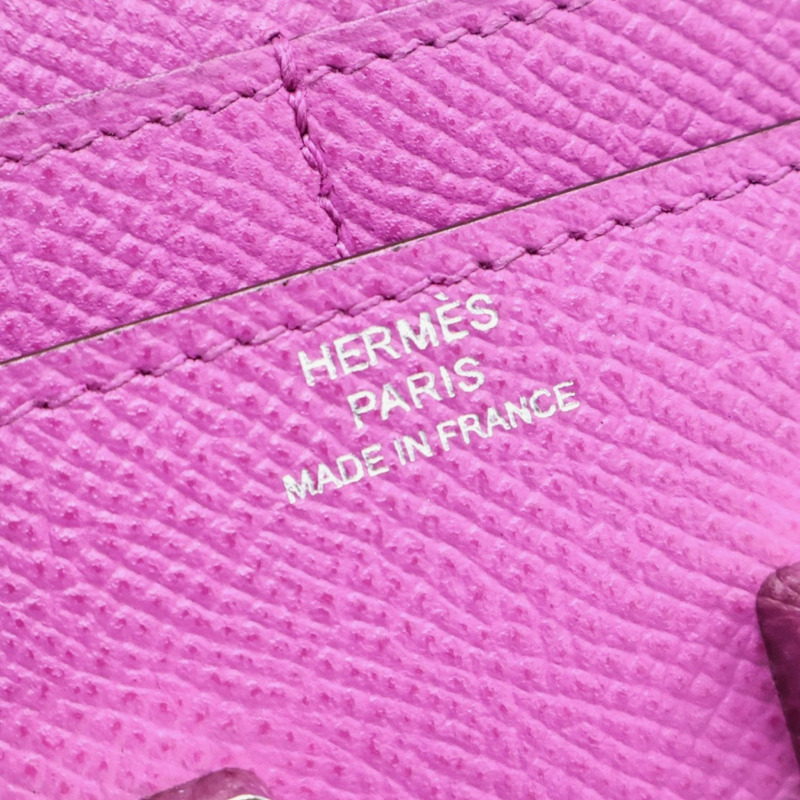 玉蘭紫色 Epsom牛皮 Constance Compact 兩折 中夾 C刻【HERMES 愛馬仕】-7