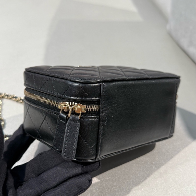 chanel香奈兒黑金羊皮trendy系列相機包斜挎包 22年芯片-5