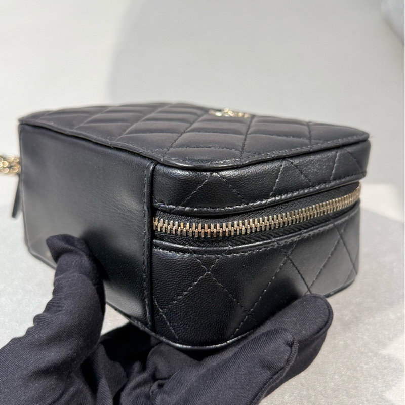 chanel香奈兒黑金羊皮trendy系列相機包斜挎包 22年芯片-6