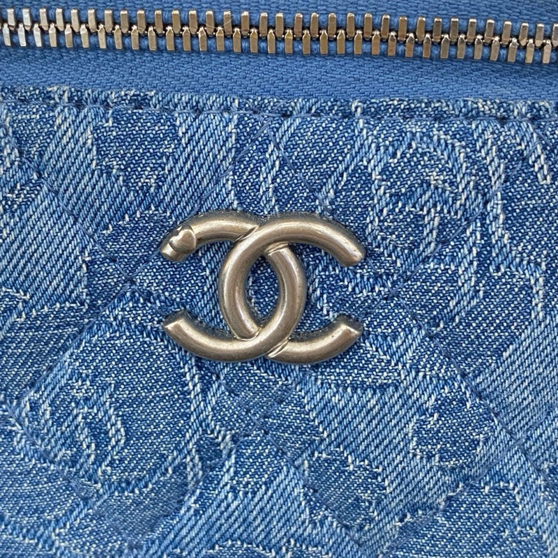 ✨99新🆕Chanel 香奈兒23P春夏 愛心球牛仔丹寧小盒子包斜背包 銀扣💙藍色 ✅正品-6