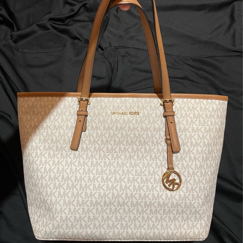 MICHAEL KORS Tote金釦滿版大托特包MK (42 X 11 X 26)-5