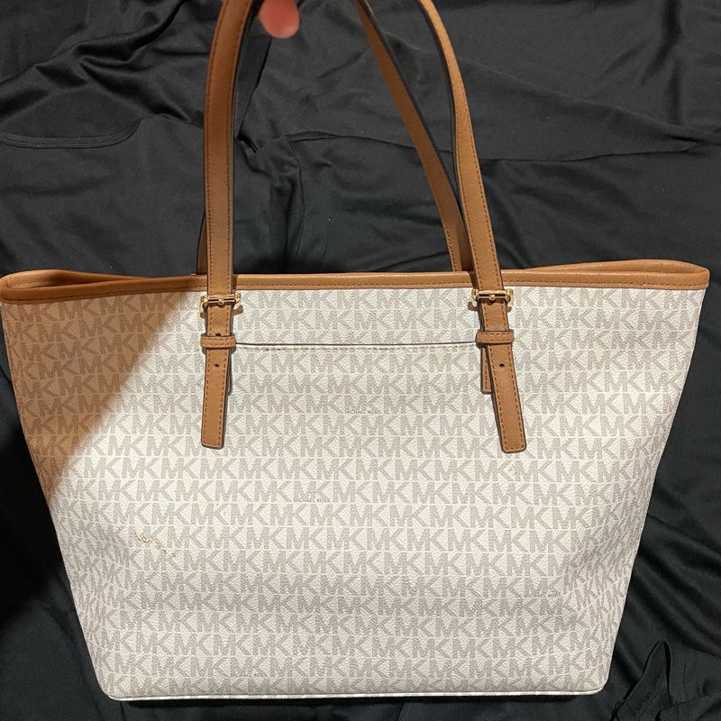 MICHAEL KORS Tote金釦滿版大托特包MK (42 X 11 X 26)-6