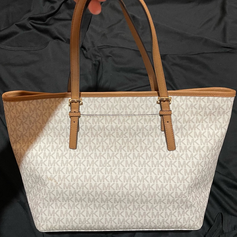 MICHAEL KORS Tote金釦滿版大托特包MK (42 X 11 X 26)-22
