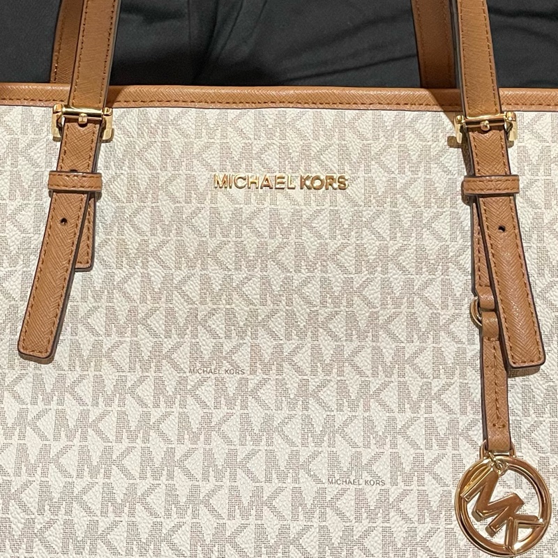 MICHAEL KORS Tote金釦滿版大托特包MK (42 X 11 X 26)-28