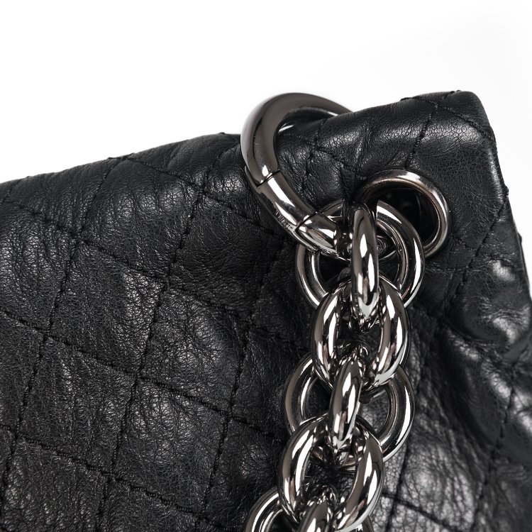 S28 Chanel 小羊皮銀標麻花鏈條豬鼻子金屬扣Hobo單肩包-18