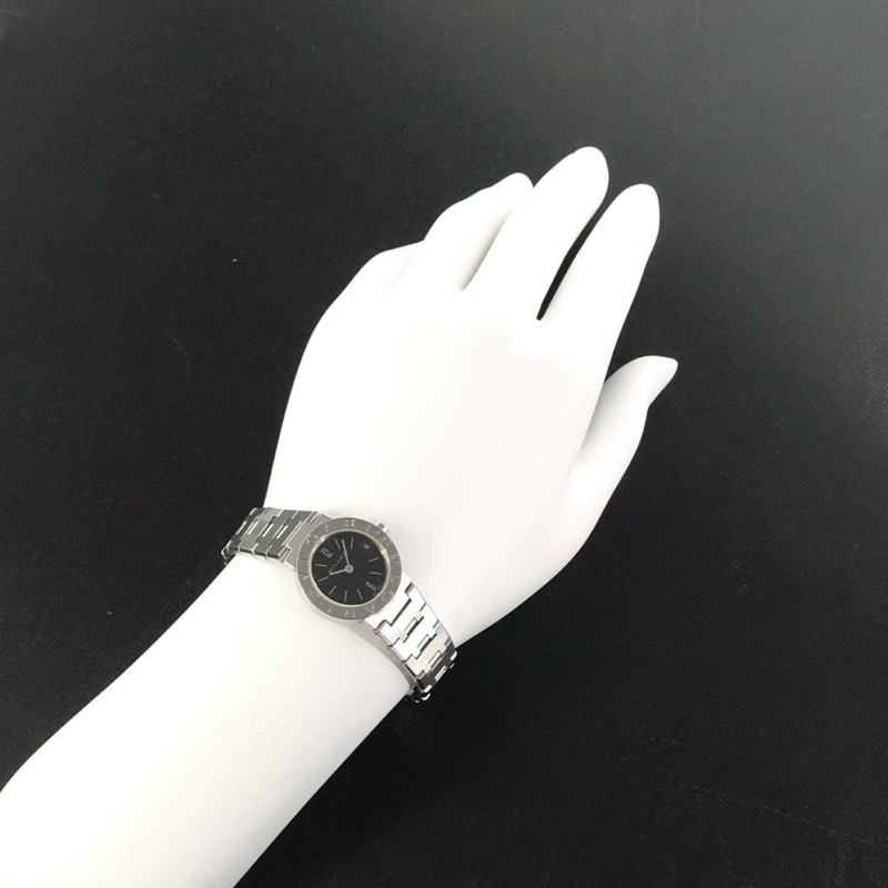 寶格麗 BB23SS 女士腕錶,日期顯示,黑色石英錶-3