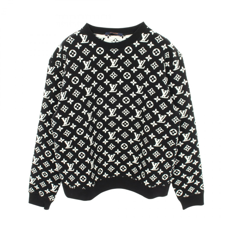 LOUIS VUITTON 全字母組合提花運動衫 #S RM201Q TCJ HIY53W 棉二手-0