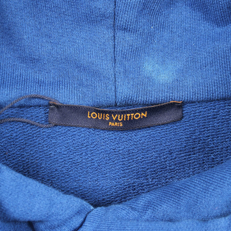 路易威登 LV 紮染連帽衫 #XXL 純棉藍白二手男款-2