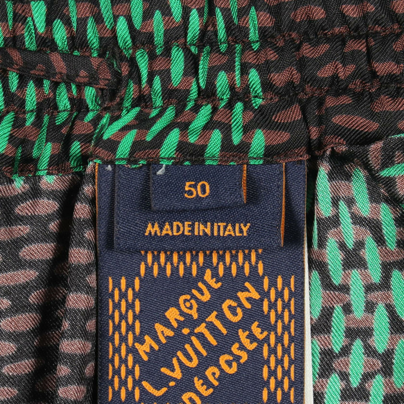 路易威登 Damier 短褲 #50 RM241 FYQ HQP74W 絲質 綠色棕色 二手 男款-3