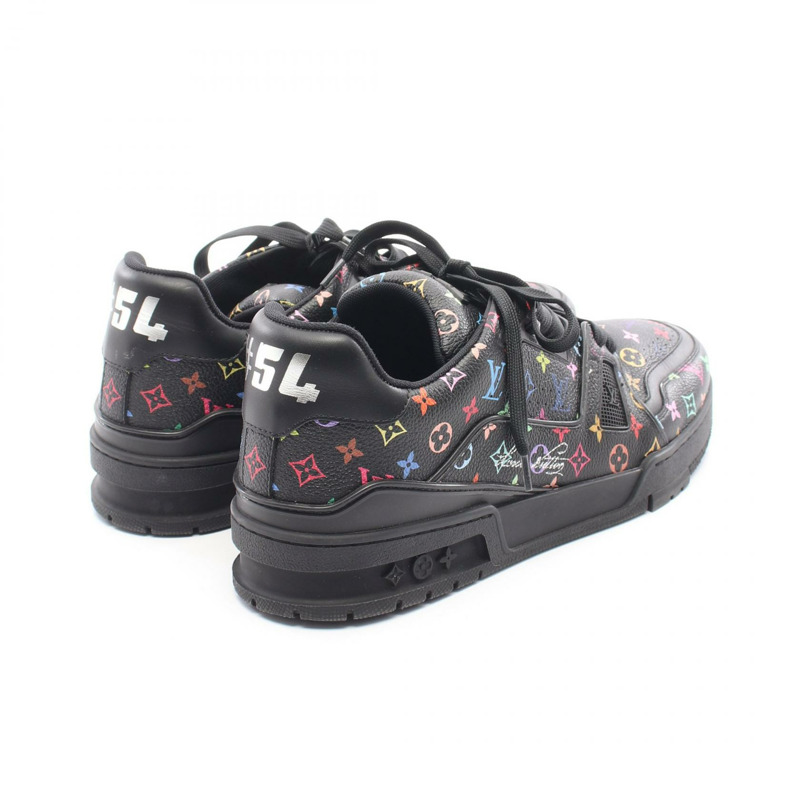 路易威登™ LV Trainer Monogram Multicolor 運動鞋 #8 黑色皮革 二手-1