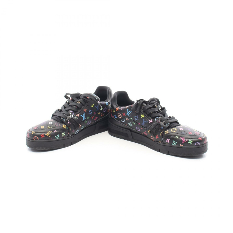 路易威登™ LV Trainer Monogram Multicolor 運動鞋 #8 黑色皮革 二手-2