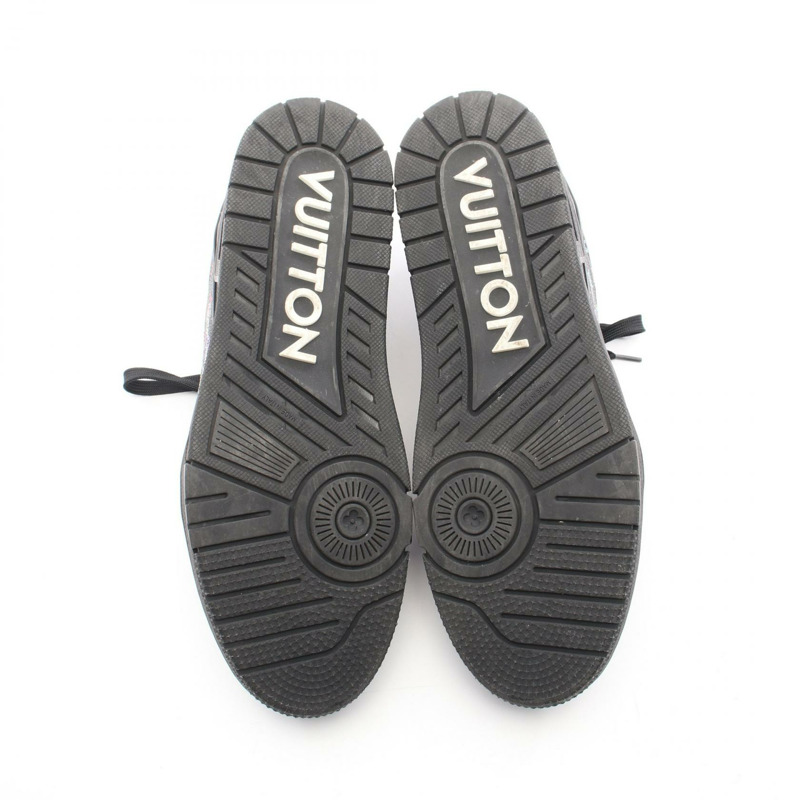 路易威登™ LV Trainer Monogram Multicolor 運動鞋 #8 黑色皮革 二手-3