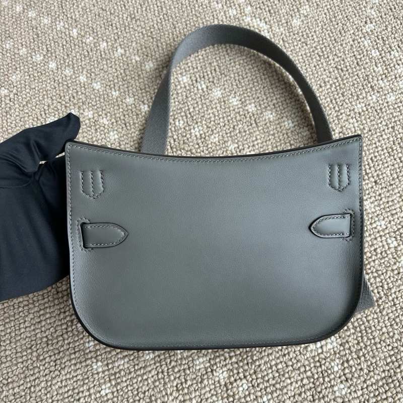 99新🆕Hermes/愛馬仕 吉普賽mini積雨雲灰 銀扣s皮 斜背包 B刻✅正品-1