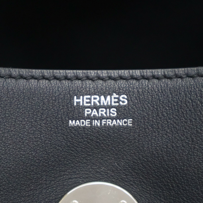 靛藍色 Swift牛皮 Lindy 30 Tressage De Cuir 肩背包 C刻 銀扣【HERMES 愛馬仕】-5