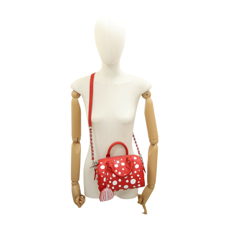 紅色 原花壓紋 牛皮 YK Speedy Bandouliere 20 兩用包【LOUIS VUITTON LV 路易威登】 M46411-10