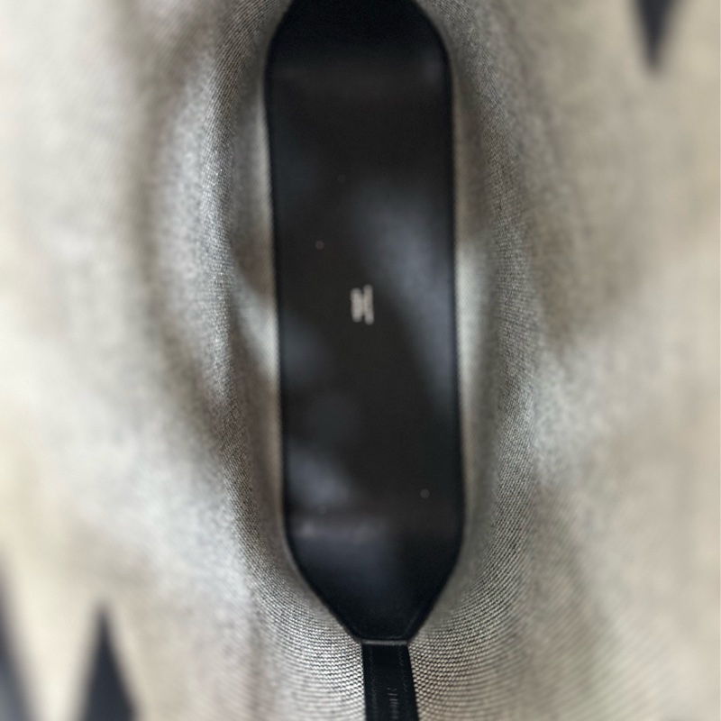 Hermes愛馬仕Cabas H EN Biais 27帆布托特包熊貓拼色,Z刻-8