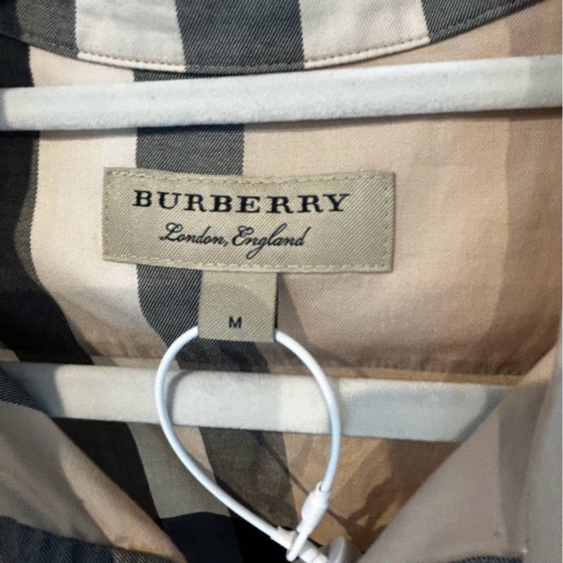 Burberry 博柏利 格紋長袖襯衫 女款 拼色 M码-2