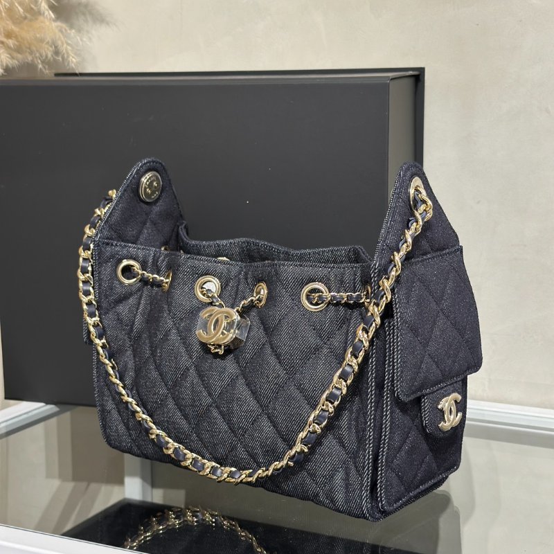 CHANEL 25 Mini Hobo Bag - 單寧深藍-4