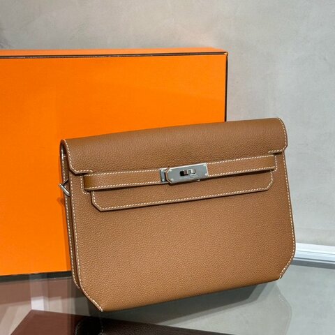 HERMES Kelly Depeches 25 - Gold 37 金棕銀 B