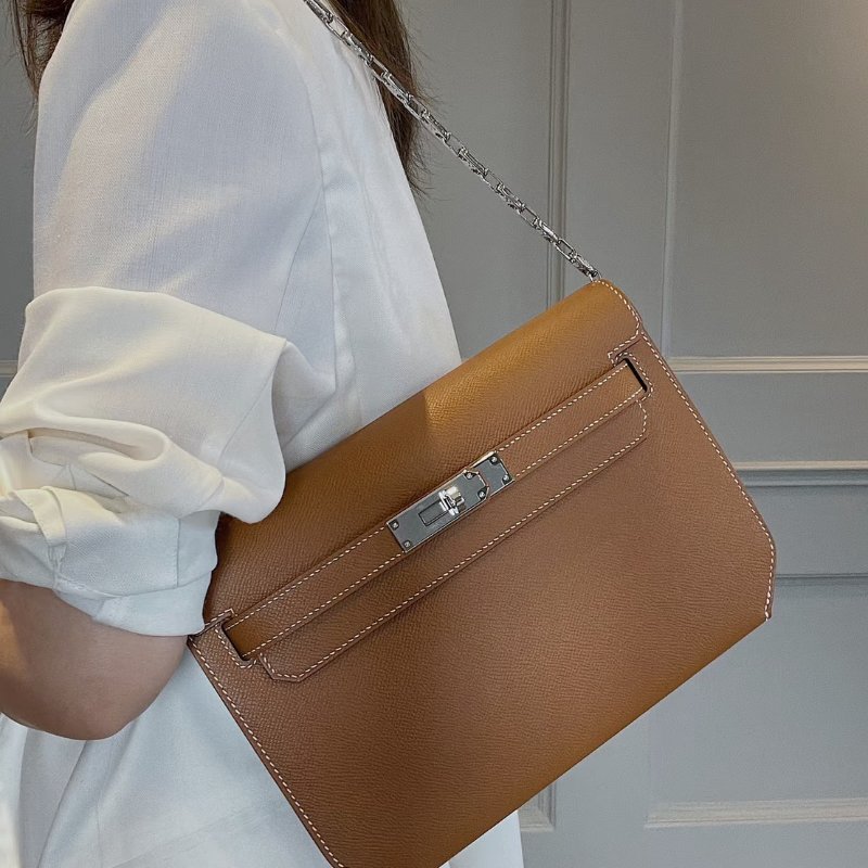 HERMES Kelly Depeches 25 - Gold 37 金棕銀 B-13