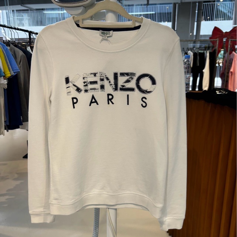 KENZO 刺繡徽標連帽衛衣 XS 碼-5