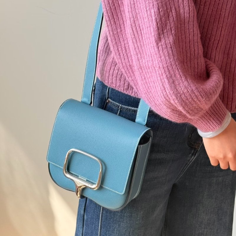 HERMES Della Mini - New Bleu Jean D2 新牛仔藍銀 B-1