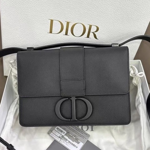 Dior • 經典蒙田 Montaigne 30 全黑磨砂牛皮