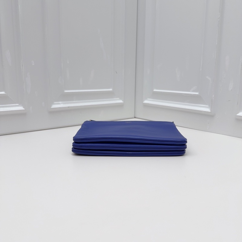 98新Celine 賽琳 電光藍拉鍊手拿包-2