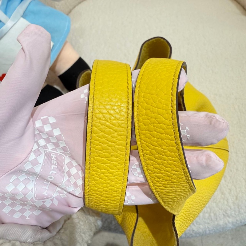 Hermes • Picotin 18 檸檬黃銀釦菜籃子 全配🈶盒-7