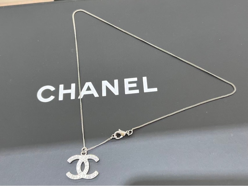 Chanel 簡約CC Logo 項鍊-3