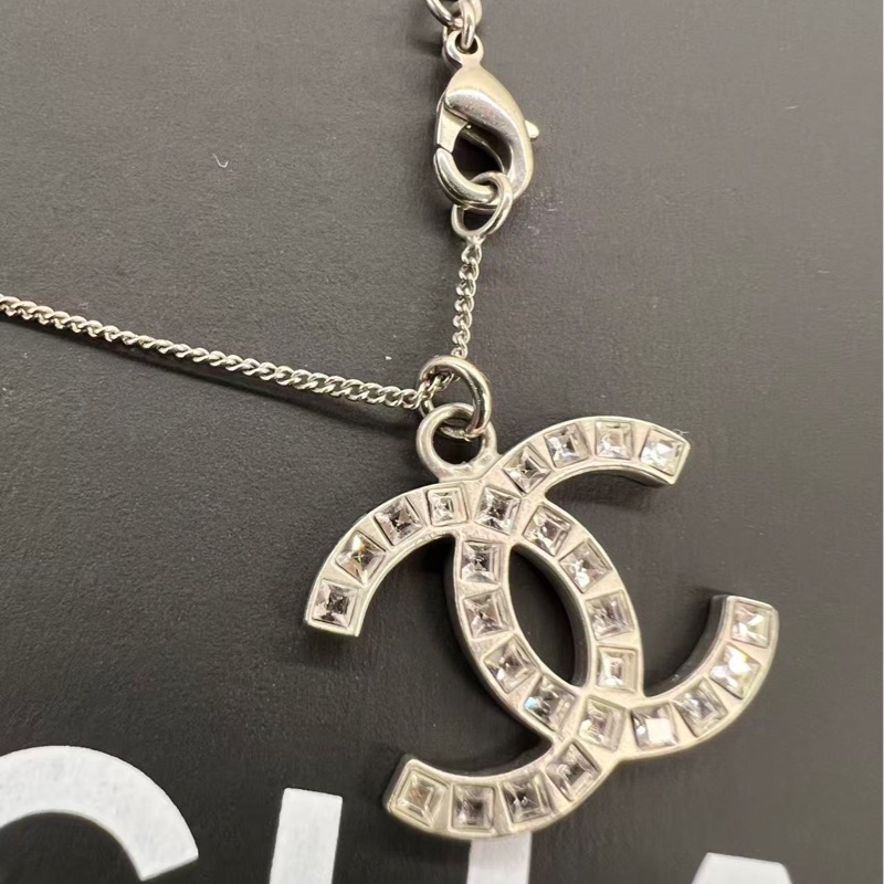 Chanel 簡約CC Logo 項鍊-4