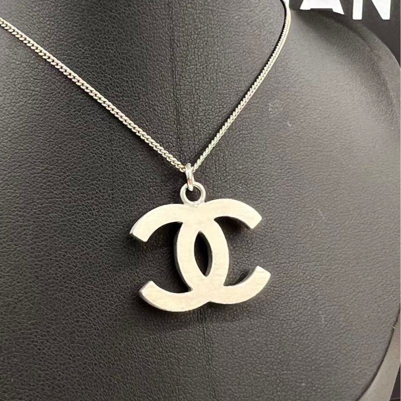 Chanel 簡約CC Logo 項鍊-5