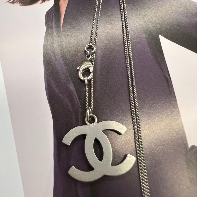 Chanel 簡約CC Logo 項鍊-6