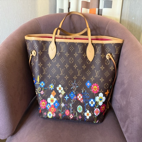 非常新的Louis Vuitton 村上隆限定款Neverfull
