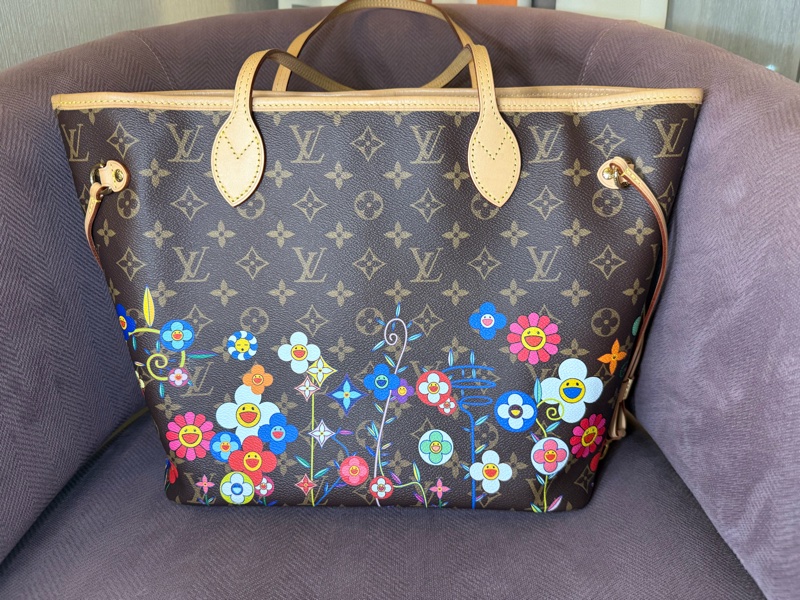 非常新的Louis Vuitton 村上隆限定款Neverfull-9