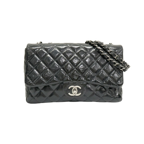 黑色漆皮 Jumbo 30 鍊帶 肩背包 無卡【CHANEL 香奈兒】 A28600