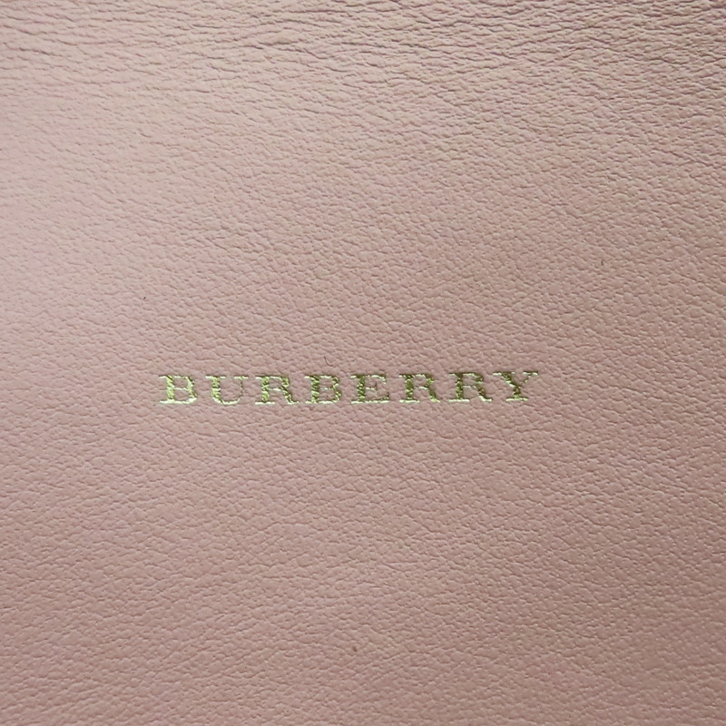 淺褐色 牛皮 多色LOGO 手拿包【BURBERRY 巴寶莉】-6