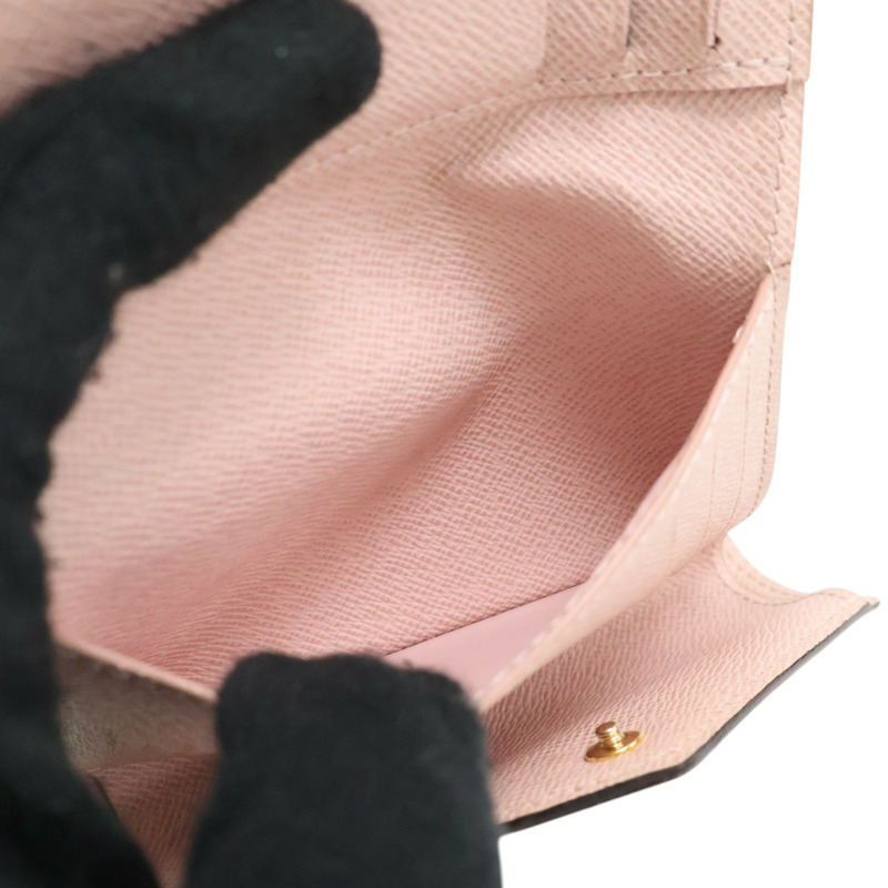 棕色 原花帆布 Victorine 扣式 短夾【LOUIS VUITTON LV 路易威登】 M62360-4